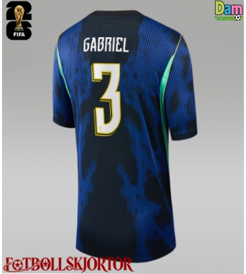 Brasilien Gabriel Magalhaes #3 Bortatröja Dam VM 2026 Kortärmad